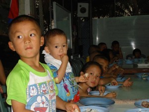 Lunchtime at the orphanage